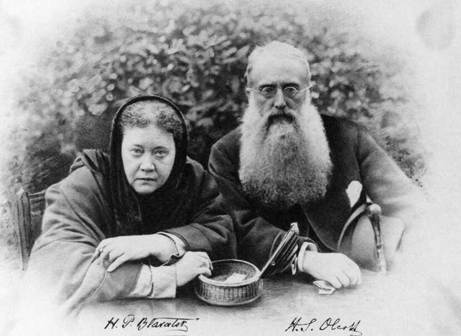 Madam Blavatsky and Henry Olcott, the two mystics who founded the Theosophical society