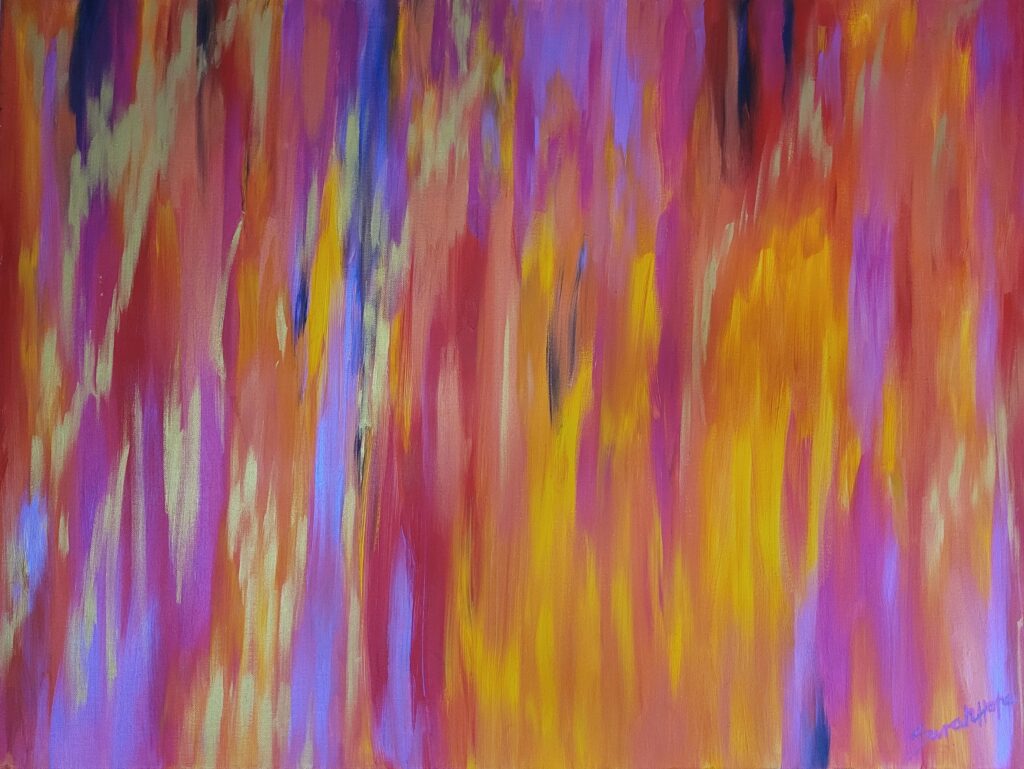 Original Acrylic painting 'Bushfire' by Sarah Hope.