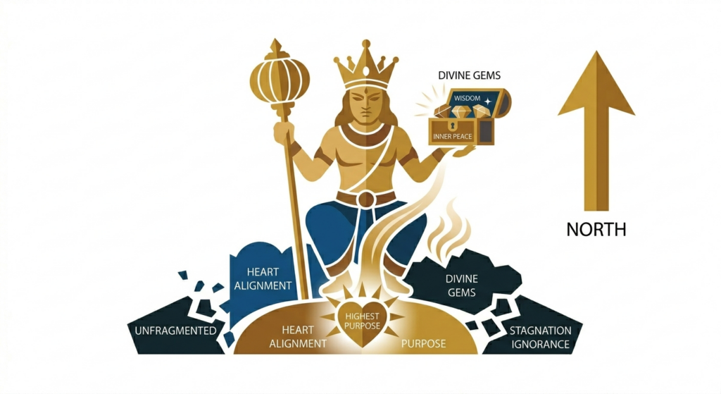 Kubera guarding our thoughts leading toward our highest purpose