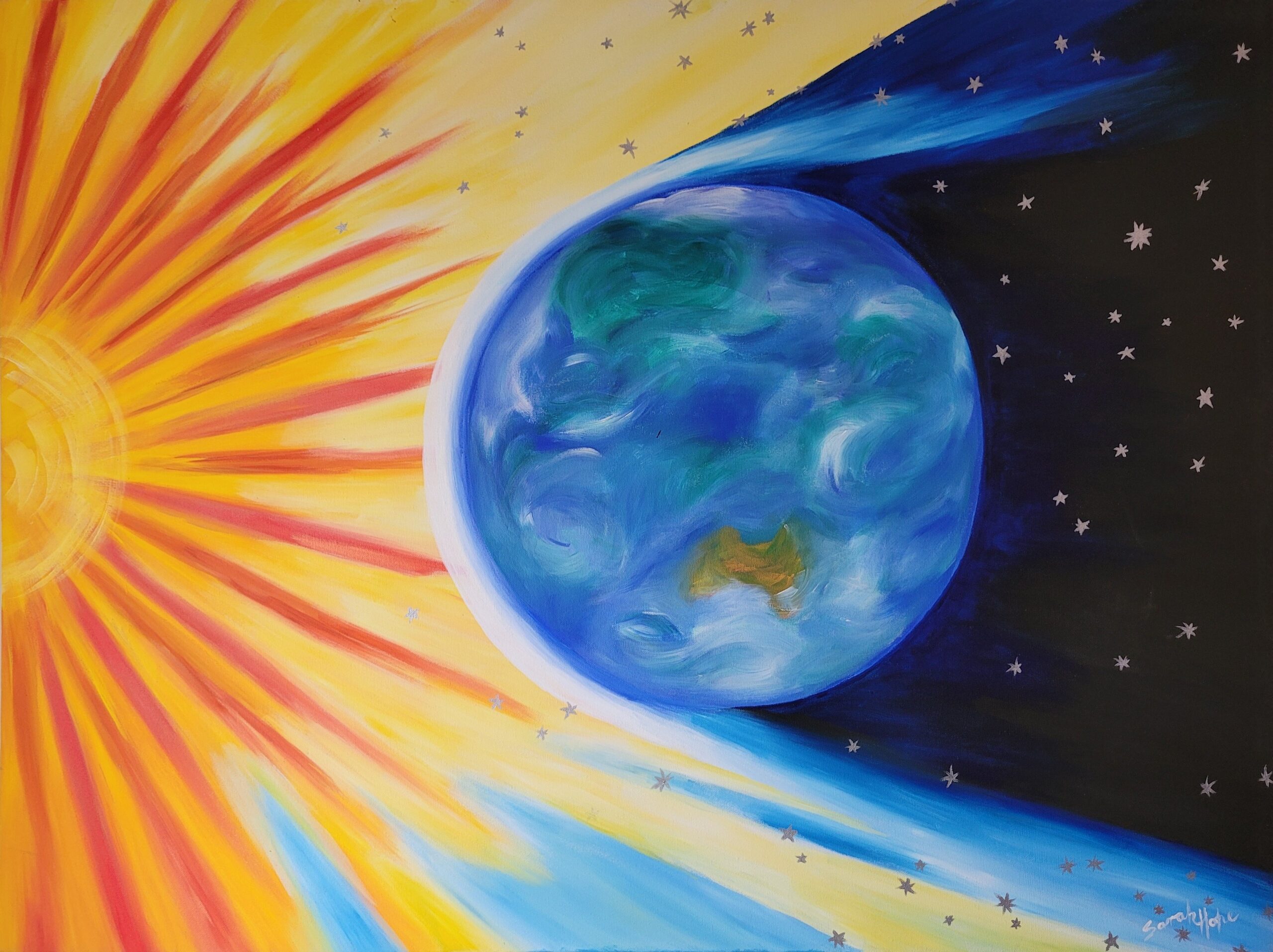 Original Painting by Sarah Hope as an allegory of the purification of negative experiences
